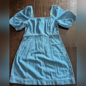 Madewell NWT Blue Denim Dress W/Pockets Size 4